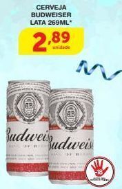 Roldão Cerveja budweiser 269ml oferta