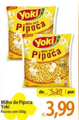 Atacadão Milho de pipoca Yoki 500g oferta