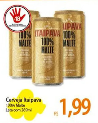 Atacadão Cerveja Itaipava 269ml oferta