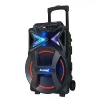 Novo Mundo Caixa amplificada amvox aca 400 strondo 400w bluetooth, fm, usb tws oferta