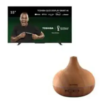 Novo Mundo Combo casa - smart tv qled 55'' 4k toshiba 55m550ls vidaa e difusor de aromas natural air - hc2180k hc2180k oferta