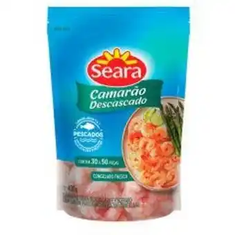 Covabra Supermercados Camarão seara descascado 30/50 congelado 400g oferta