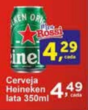 Rossi Supermercado Cerveja Heineken lata 350ml oferta