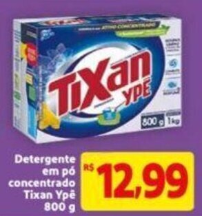 Extra Supermercado Detergente em pó concentrado Tixan Ypê 800g oferta