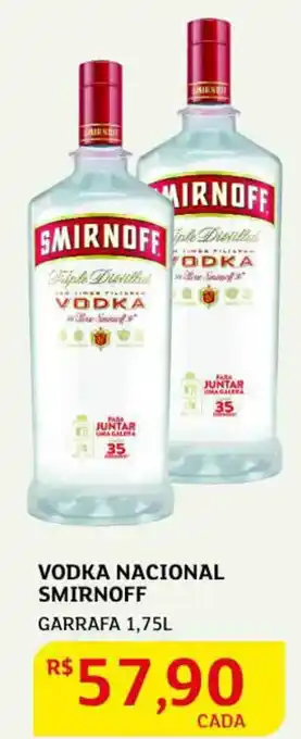 Vodka nacional Smirnoff 1.75L