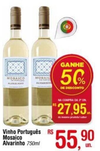 Fort Atacadista Vinho Português Mosaico Alvarinho 750ml oferta