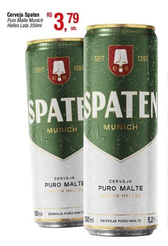 Fort Atacadista Cerveja Spaten puro Malte Munich Helles lata 350ml oferta