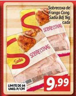 Supermercados Big Compra Sobrecoxa de frango cong sadia oferta