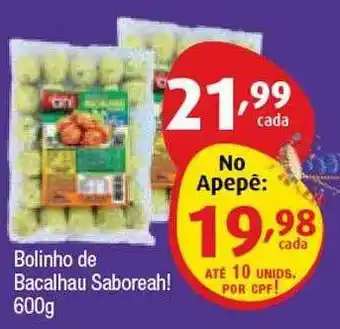 Supermercados Intercontinental Bolinho de bacalhau saboreah! oferta
