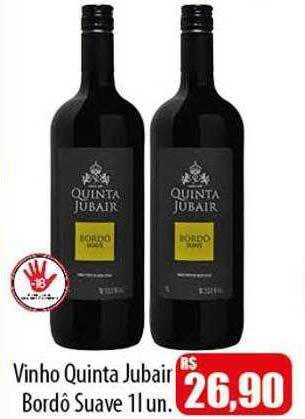 Proença Supermercados Vinho quinta jubair bordô suave oferta