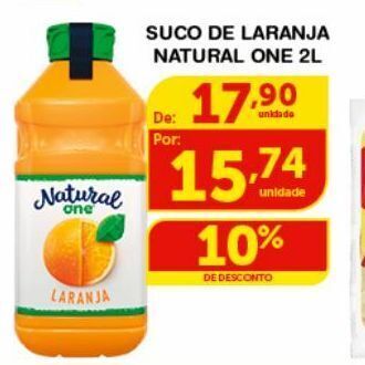 Roldão Suco de laranja natural one 2l oferta