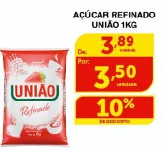 Roldão Açúcar refinado união 1kg oferta