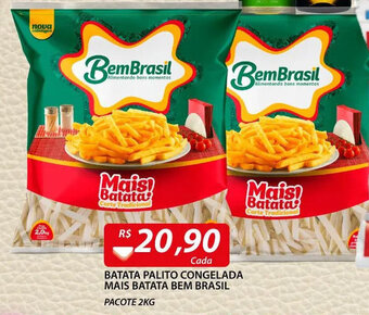 Assaí Atacadista Batata Palito Congelada Mais Batata Bem Brasil 2kg oferta