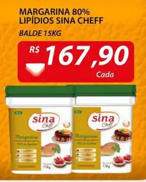 Assaí Atacadista Margarina 80% Lipídios Sina Cheff 15kg oferta