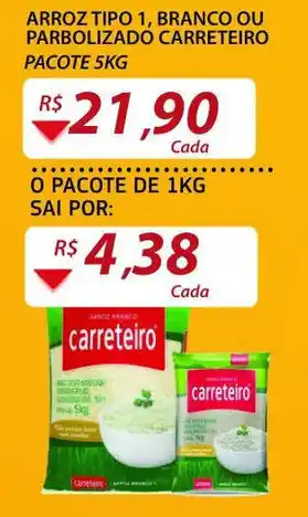 Assaí Atacadista Arroz Tipo 1, Branco ou Parbolizado Carreteiro 5kg oferta