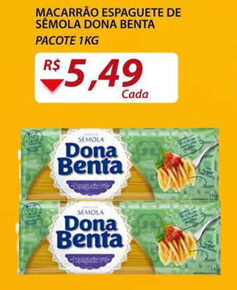 Assaí Atacadista Macarrão Espaguete de Sêmola Dona Benta 1kg oferta