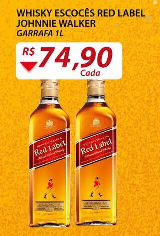 Assaí Atacadista Whisky Escocês Red Label Johnnie Walker 1L oferta