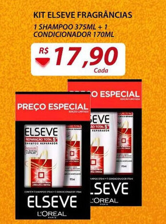Assaí Atacadista Kit Elseve Frag. 1 Shampoo 375ml + 1 Condicionador 170ml oferta