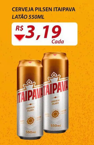 Assaí Atacadista Cerveja pilsen Itaipava 550ml oferta