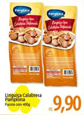 Atacadão Linguiça calabresa Pamplona 400g oferta