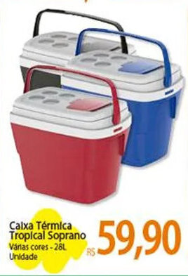 Atacadão Caixa Térmica Tropical Soprano 28L oferta