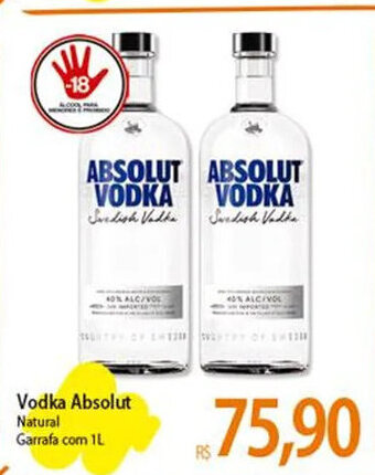 Atacadão Vodka Absolut 1L oferta