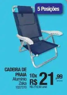 Milium Cadeira de praia alumínio zaka oferta