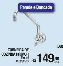 Milium Torneira de cozinha primor docol oferta