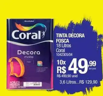 Tinta decora fosca coral