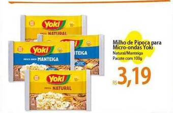 Atacadão Milho de pipoca para micro-ondas yoki oferta