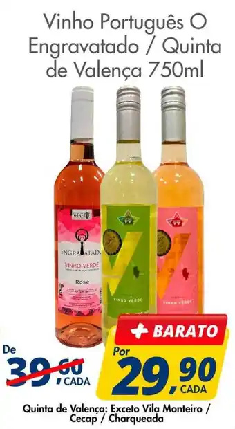 Delta Supermercados Vinho português o engravatado quinta de valença oferta