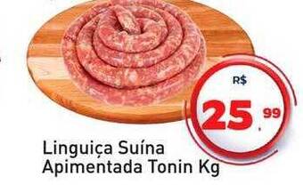 Tonin Superatacado Linguiça suína apimentada tonin kg oferta