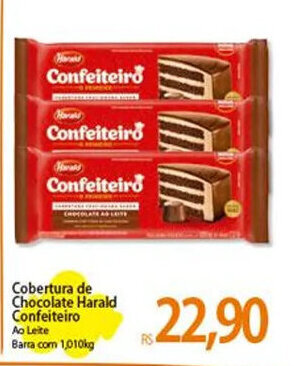 Cobertura de Chocolate Harald Confeiteiro 1.01kg