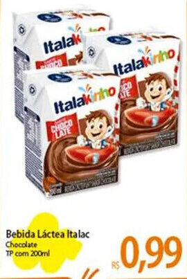 Atacadão Bebida Láctea Italac 200ml oferta