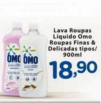 Confiança Supermercados Lava roupas líquido omo roupas finas & delicada tipos oferta