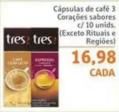 Cápsulas de café 3 corações sabores c-10