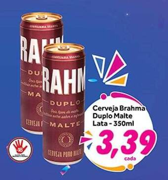 Shibata Supermercados Cerveja brahma duplo malte lata oferta