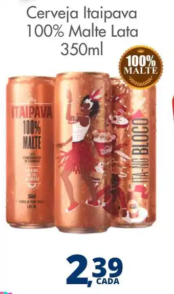 Delta Supermercados Cerveja itaipava 100% malte lata oferta