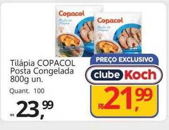 Supermercados Koch Tilápia copacol posta congelada oferta