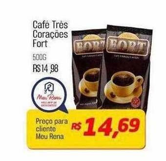 Supermercados Rena Café três corações fort oferta