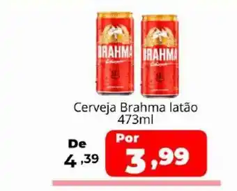 Super Nicolini Cerveja brahma latão 473ml oferta