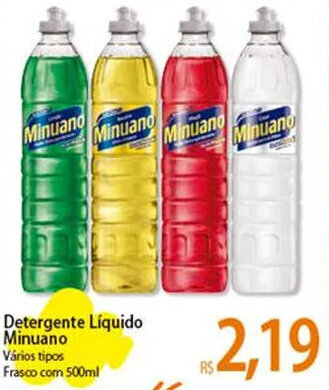 Atacadão Detergente Líquido Minuano 500ml oferta