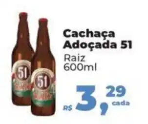 Cachaça Adoçada 51 Raiz 600ml
