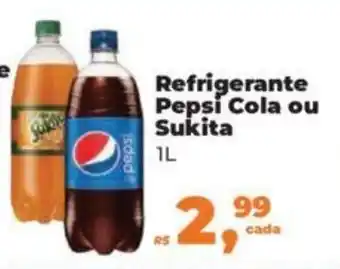 Supermercados Mateus Refrigerante Pepsi Cola Ou Sukita 1L oferta