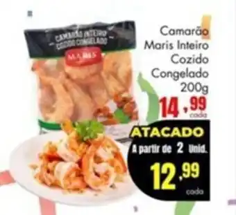 Mauro Center Camarão Maris Inteiro Cozido Congelado 200g oferta