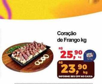 Semar Supermercado Coração de frango kg oferta
