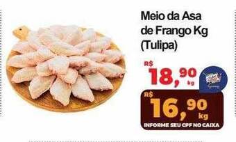 Semar Supermercado Meio da asa de frango kg oferta