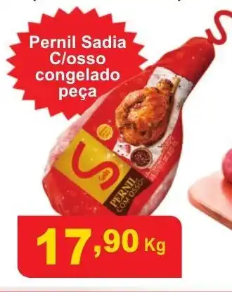 Calvo Atacadista Pernil Sadia C/ osso Congelaldo peca 1kg oferta