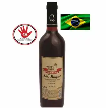 Vinho cantina são roque tinto suave 750ml