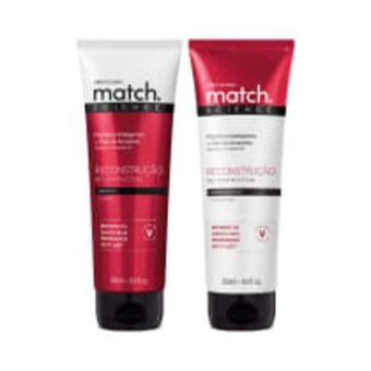 O Boticário Combo match science reconstrução: shampoo 250ml + condicionador 250ml oferta